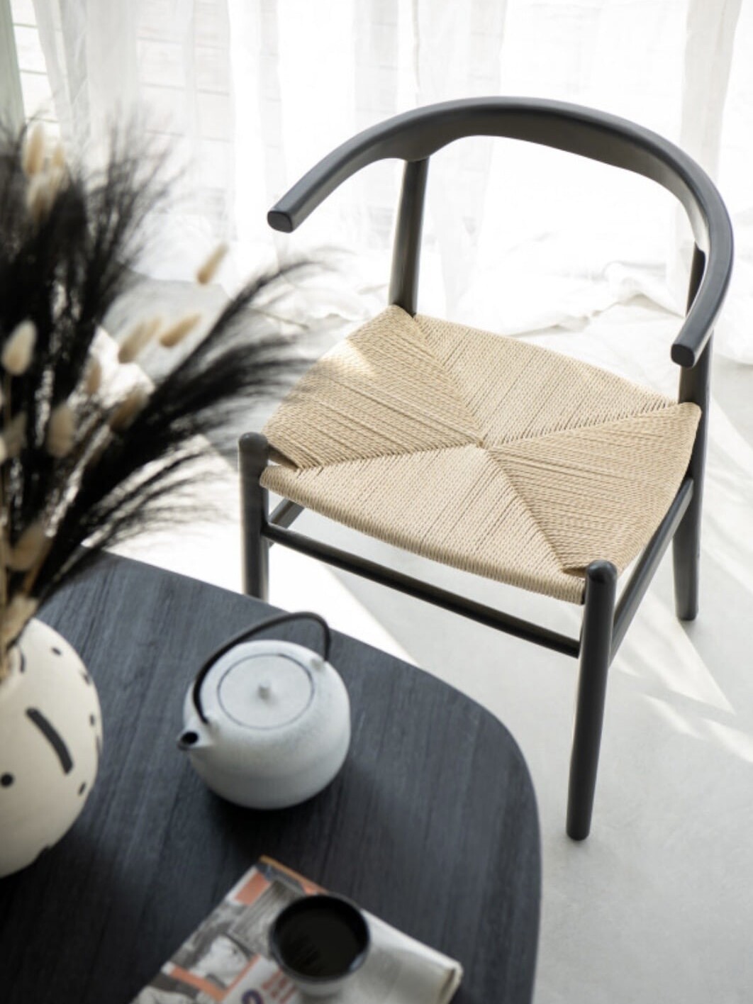 Chaise Toon Bois/ Corde Noir