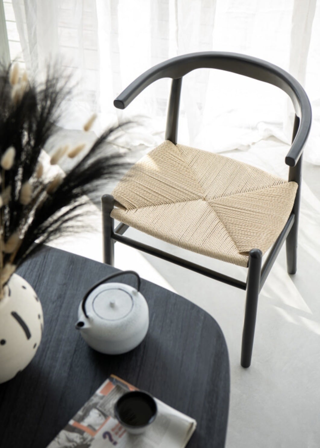 Chaise Toon Bois/ Corde Noir