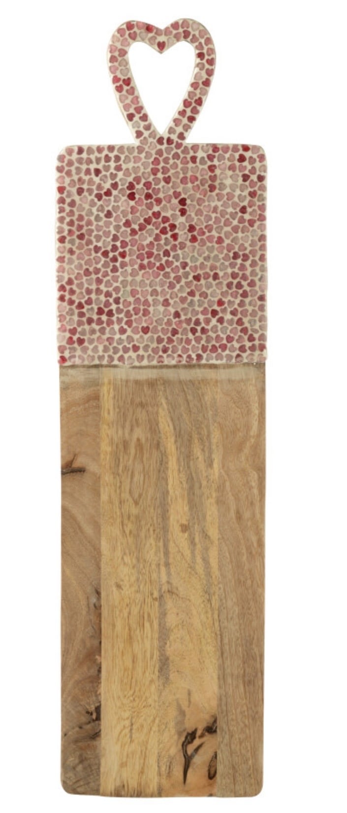 Planche À Découper Cœur Mosaïque Bois De Manguier