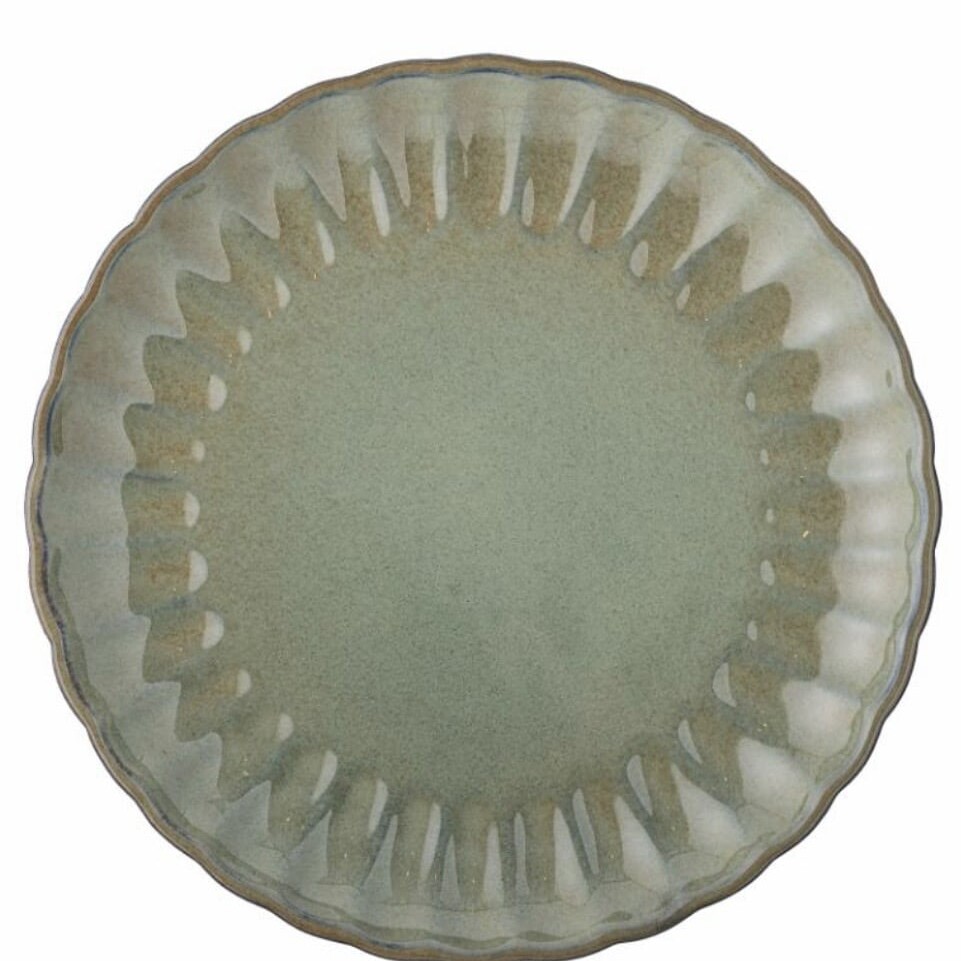 Assiettes Grès Vert Latina 6P