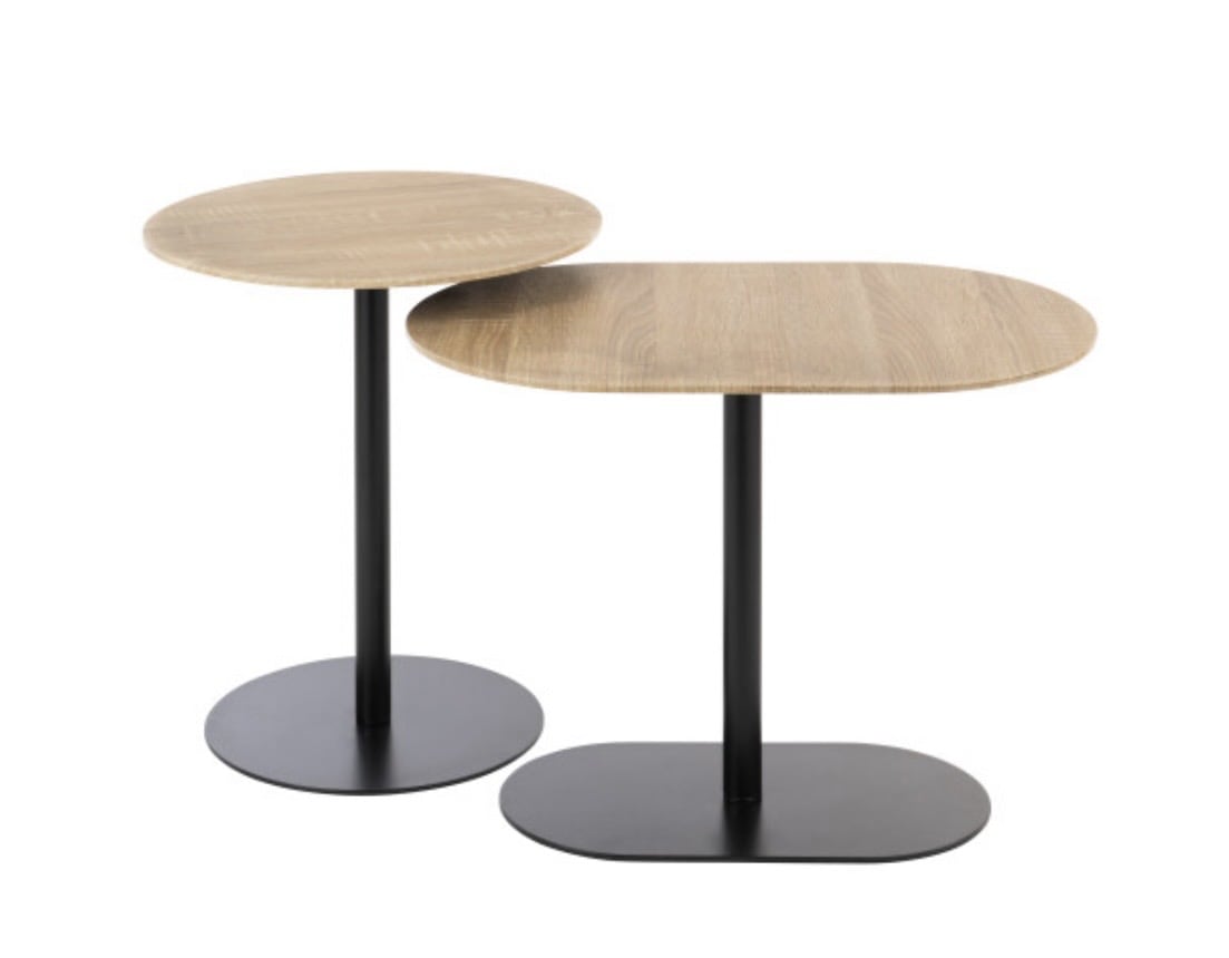 Set 2 Tables D Appoints: Chevets Metal Noir