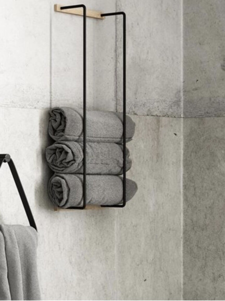 Ekta Porte Serviettes Metal Noir