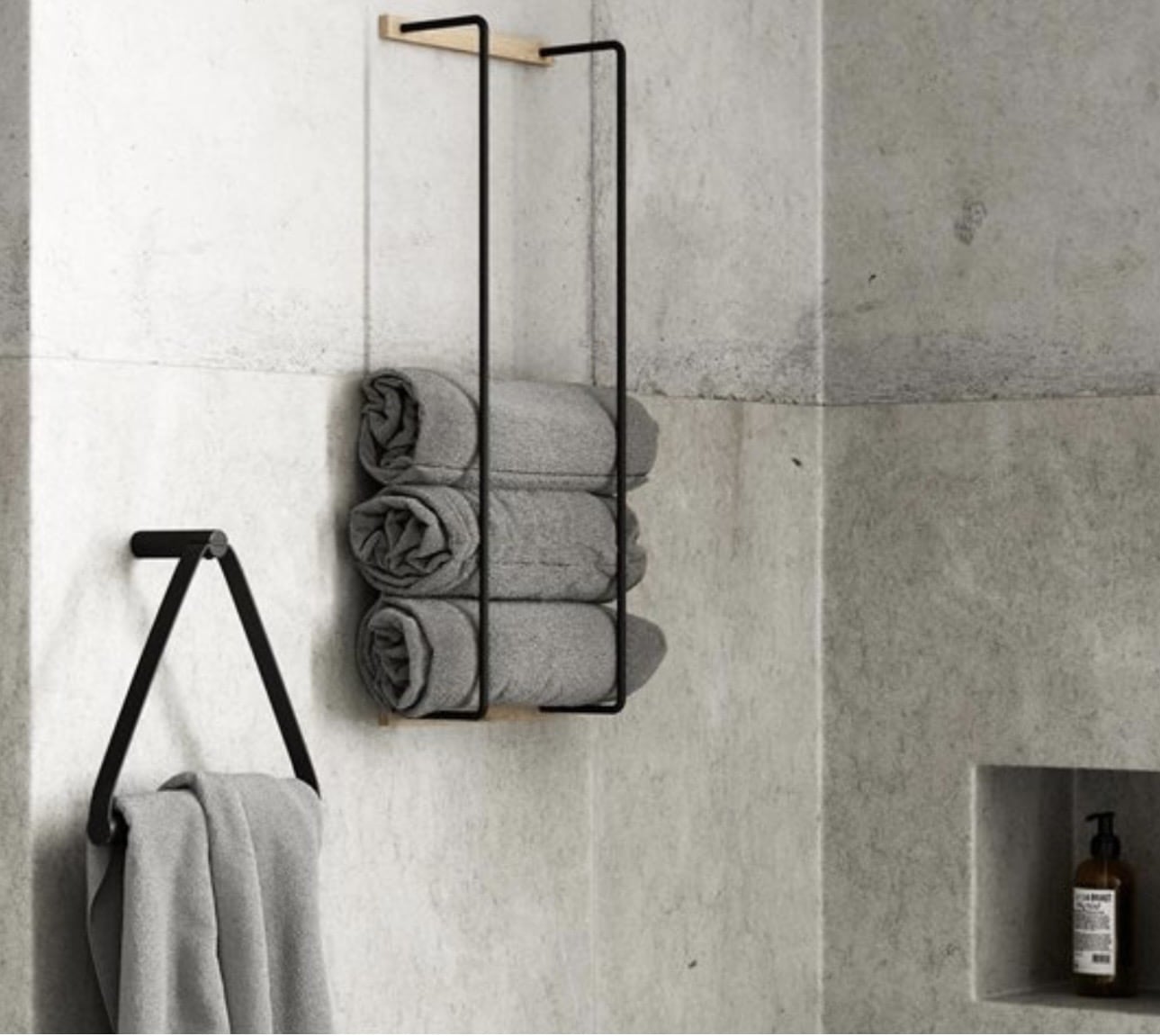 Ekta Porte Serviettes Metal Noir