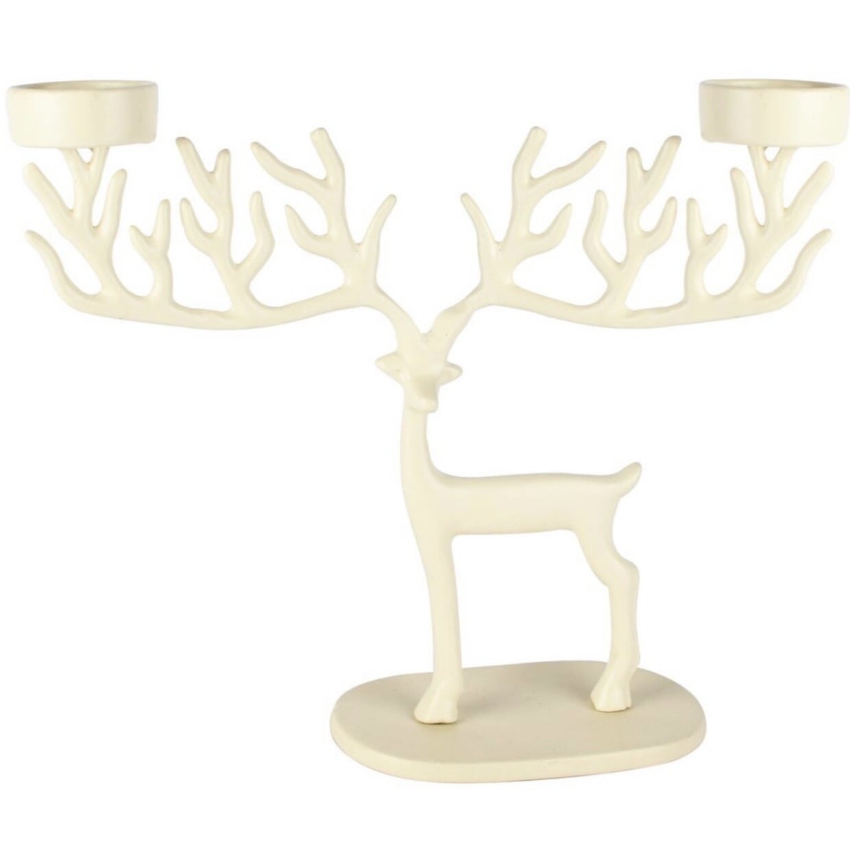 Porte Bougie Cerf En Fer Blanc
