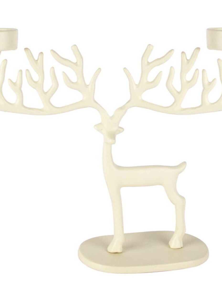 Porte Bougie Cerf En Fer Blanc