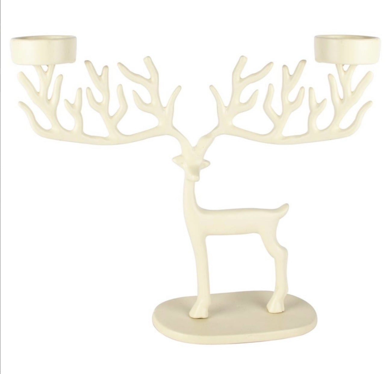 Porte Bougie Cerf En Fer Blanc